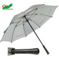 Fashion Grey Color Wood Straight Premium Promotionnal Solid Stick Umbrella